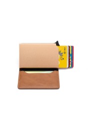 Automatic RFID Aluminum Alloy Card Holder Anti-Theft Protected Card Holder