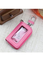 Key Case Transparent Bag Women Portable Simple Square Zipper Bag Car Window Transparent Key Case Wallet Keychain Home Organizer Bag