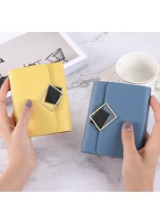 New female wallet new short new three fold multi card slot large capacity anti-demagnetization student coin purse female