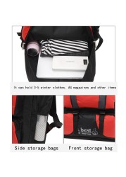 60L Men's Expandable Outdoor Backpack Climbing Travel Sports School Bag School Bag Camping Hiking Fishing Pack for Male Female Women