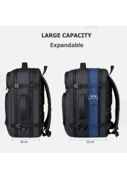 CROSSTEN 40L Men's Large Capacity Backpack USB Charging Laptop Backpack 17" Waterproof Expandable Business Travel Bag