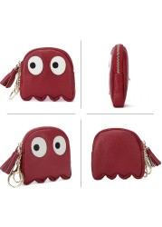 Creative Cartoon Coin Purse Mini Card Holder Female Ins Style Genuine Leather Wallet Clutch Bag Mini Key Holder for Girls Nice Gift