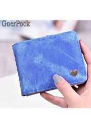 Denim Wallet Hot New Ladies Wallet Small Buckle Slim Wallet Ladies Wallet Card Package Brand Wallet Fashion Women Christmas Gifts