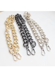 30/60/100cm Replacement Thick Metal Chain Aluminum Bag Handbag Strap Handle Silver Gold Black DIY Hardware Bag Accessories