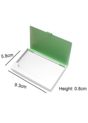 Men's Business Card Case Stainless Steel Aluminum Business Card Holder Metal Box Cover