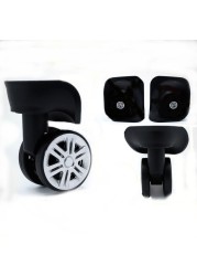 Pair of Luggage Wheels Replacement Luggage Wheels Bags Repair Trolley Rubber Tires Parts A08 Mute Rice Word Wheel Pair