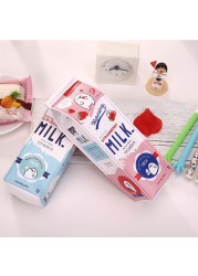 Cool Pencil Case Creative Milk Pencil Bag For Children Novelty Item Unusual Pencil Cases Kids Pencil Bag Office School Supplies 2022