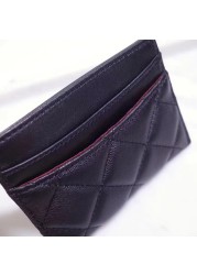 High Quality New Caviar Credit Card Holder Women Card Wallet Real Leather Small Wallet Free Shipping