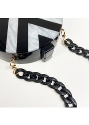 1pc 60cm/120cm Detachable Replacement Shoulder Bag Strap Fish Bone Acrylic Resin Handbag Chain Strap Bands Bag Accessories