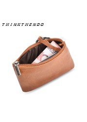 Small Double Zipper Wallet For Men Women Kids Multifunction Mini Wallet With Keyring Credit Cards