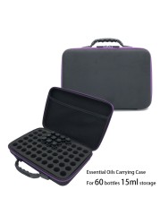 60 Bottles Essential Oil Collection Bags Portable Travel Carrying Bag Nail Polish Portable Shockproof Doterra Storage Bag