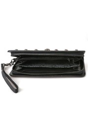 2021 Hot Sale Women Wallets Metal Skull Wallet Card Wallet Leather Cuff Purse Handbags For Women