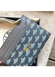 High Quality Genuine Leather Faure Le Mens Card Holder Classic Business Credit Card Bags Coin Purse Wallets