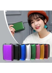 2021 RFID Anti-theft Credit Card Holder Portable Mini Wallet Purse Women Men Business Travel Bank Card Safety Protection