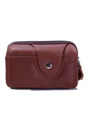 Pu Vintage Waist Pack Multifunction Phone Coin Waist Bag Vintage Unisex Belt Outdoor Small Purse Men Women