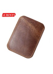 GUBINTU Genuine Leather Card Wallet Simple Design ID Card Holder Traffic Card Pocket Classic High Quality Brand Male Wallet