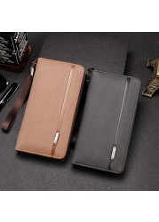 New Men Wallets Large Capacity Cell Phone Pocket Zipper Clutch Bag Male Business Purse carteira masculina coin pocket Male Purse