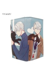 Long Leather Wallet, Faux Leather Wallet with Multi Card Holder, Anime Yuri on Ice Cos, Victor Nikiforov