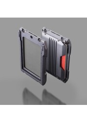 2021 Metal RFID Credit Card Holder Men Wallet Bank ID Aluminum Card Holder Anti-theft Card Case Practical Tactical Money Bag