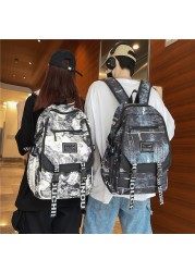 graffiti backpack laptop men canvas school bags teenage large cartoon letters printing backpacks travel bag sac mochila