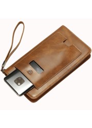 Stylish Wallet Men Long Wallet Coin Purse Men's Passport Bag Credit Card Holder Multifunction Creative Mobile Wallets