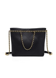 lozenge women shoulder bag sling bags tote chain bag large capacity bags retro black crossbody bags for women