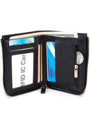 RFID Theft Protection Coin Bag Zipper Men Wallets Brand Man Wallet Male Money Purses Wallets Men Wal