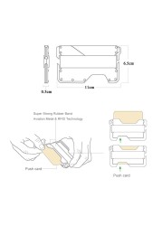 DIENQI Rfid حقيقي بقرة جلد الرجال المحفظة الألومنيوم معدن محفظة ضئيلة البسيطة بطاقة حامل المحفظة السحرية قصيرة صغيرة المال Walet