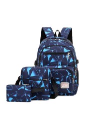 3pcs/set High School Bags For Women 2021 Boys Single Shoulder Bag Male Large Bags Student Travel Backpack Men School Backpack mochila