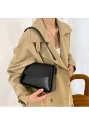 Elegant Women Quilted Shoulder Bag Soft PU Leather Underarm Bags Female Solid Color Small Square Box Branded Wide Strap Handbag