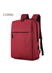 Men's Multifunctional Oxford Fabric Backpack Water Resistant 13 Inch Student School Bag With USB Charger Unisex 2021