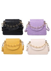 Ladies Bags With Crocodile Pattern Print Tailored Mini Small Bags PU Leather Shoulder Crossbody Bags