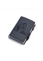 Custom Pictures Original Men Wallets Rfid Card Holder Slim Thin Front Pocket Wallet Money Bag Small Purse Male Walet Wellet for Men