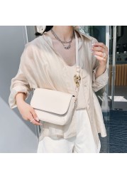 Women Bag Fashion PU Leather Crossbody Shoulder Female Messenger Bag Solid Color Flap Bags Purse For Women 2021 New