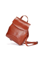 Leather backpack new trend oil wax cowhide women's bag fashion all-match commuter women's backpack