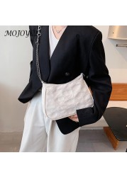 Embroidery hearts women's armpit bag fashion chain shoulder bag summer bags trend woman trendy retro underarm bags