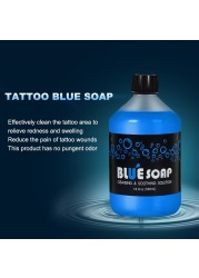 500ml Cleaning Blue Soap Soothing Solution Tattoo Analgesic Wound Effect Tattoo Studio Supply High Concentration