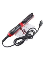 ASL-908 Hair Straightener 2022 Durable Electric Straight Hair Beard Comb Brush Heated Ceramic Hair Straightener Brush EU Plug