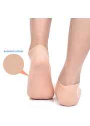 1 Pair Silicone Socks and Gloves Feet Care Spa Pedicure Heel Moisturizing Cracked Feet Protector Pain Relief Remove Dead Skin