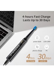 Fairywill FW-507 Sonic Electric Toothbrush 5 Modes USB Charger Waterproof Electronic Tooth with Brushes Replacement Heads