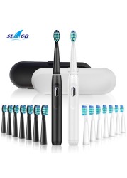 SEAGO - Rechargeable Electric Toothbrush, Available 4 Modes To Wash Teeth, Toothbrush With 3 Wash Heads, For Travel & Gifting