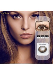 Ishihair Colored Contact Lenses 1 Pair Beauty Eye Yearly Colored Lenses Cosmetic Contacts Lenses Eye Color Black/Chocolate