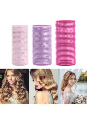 Hair Curler Grip Self-Design Sticky Cling Style Hair Curlers Stripe Silk Lazy Rod Heatless Headband Hairdressing Beauty Tools