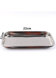 1pc Stainless Steel Cosmetic Storage Tray Nail Art Equipment Plate Doctor Surgical Dental False Nail Tray Dish Tools