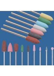 1pc Silicone Nail Drill Bits Milling Cutter for Manicure Burr Buffer for Electric Machines Nail Art Grinder Cuticle Cutter Tools