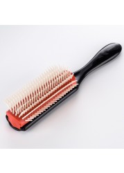 9-rows Detangling Hair Brush Denman Detangler Brush Scalp Massager Straight Curly Wet Hair Comb