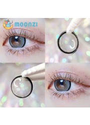 Moon Ze Yogurt Pops Contact Lenses Yearly Gray Soft For Eyes Large Pupil Contact Lenses Myopia Prescription Degree 2pcs/pair