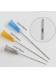 10pcs Disposable Blunt Tip Cannula For Filler Injection 18G 20G 21G 22G 23G Uric Acid Facial Filling Nasal Slight Blunt Needle