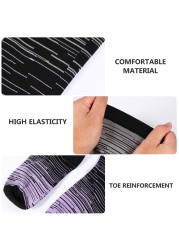 Fashion Cotton Pilates Knee High Stocking Leg Sock Sports Yoga Fitness Breathable Sweat-Absorbent Compression Socks Home Outdoor