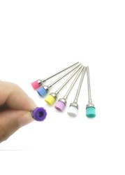 7pcs Nail Art Dental Drill Bit Teeth Cleaning Brush Colorful Bowl Polisher Brush Manicure Accessories Brush Set